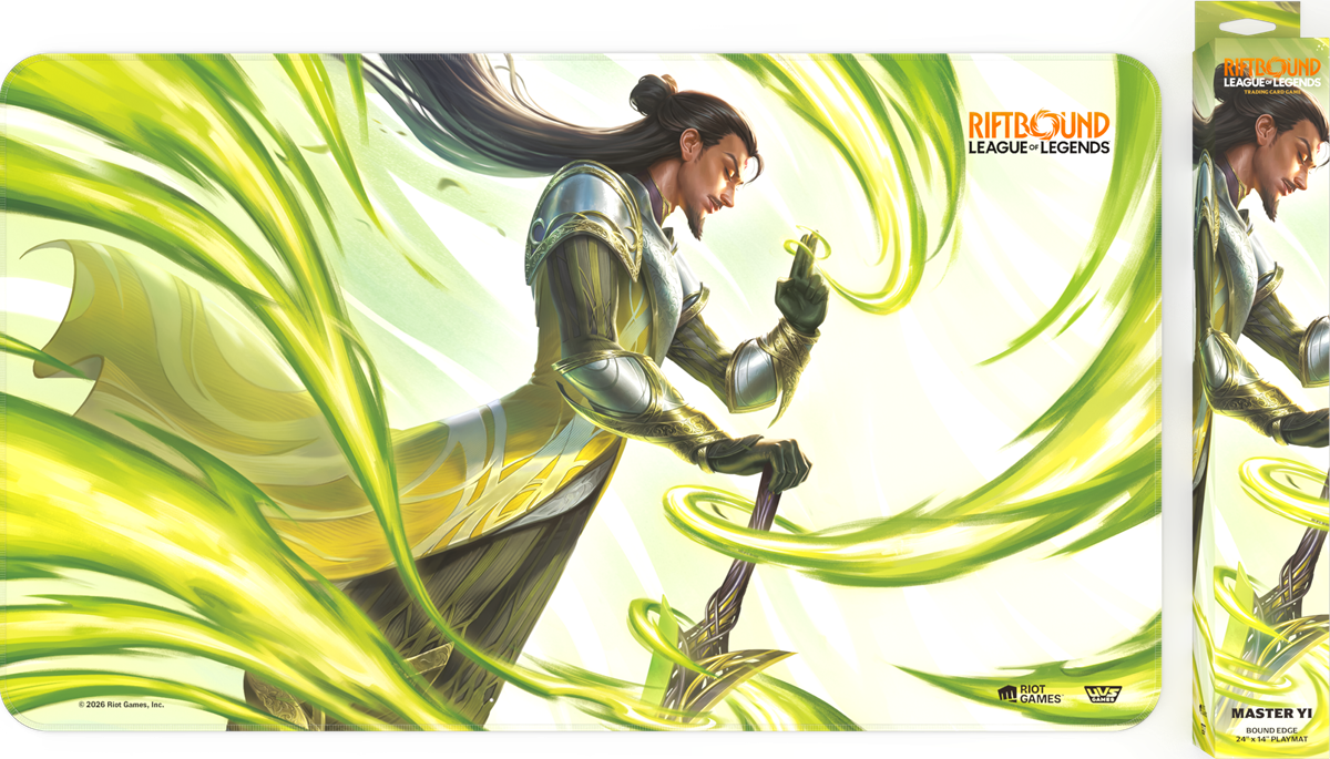Riftbound - League of Legends Trading Card Game - Unleashed - Playmat - Master Yi - Pre-Order May 8th, 2026 - Cardboard Memories Inc.