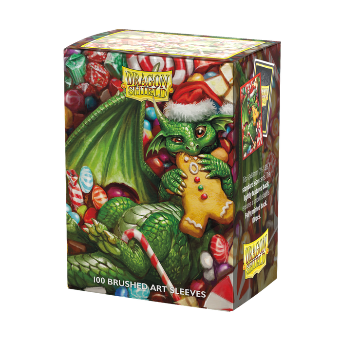 Supplies Arcane Tinmen - Dragon Shield Art Sleeves - Standard Size - Brushed Art - Christmas 2024 - Package of 100 - Cardboard Memories Inc.