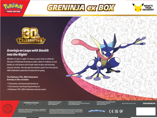 Trading Card Games Pokemon - 2026 - 30th Celebration - Greninja EX Box - Pre-Order September 16th 2026 - Cardboard Memories Inc.