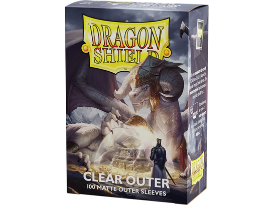 Supplies Arcane Tinmen - Dragon Shield Outer Sleeves - Standard Size - Matte - Clear - Package of 100 - Cardboard Memories Inc.