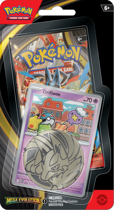 Trading Card Games Pokémon - Mega Evolution - Checklane Blister - Drifloon - Cardboard Memories Inc.