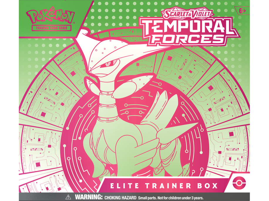 Trading Card Games Pokemon - Scarlet and Violet - Temporal Forces - Iron Leaves EX - Elite Trainer Box - Cardboard Memories Inc.