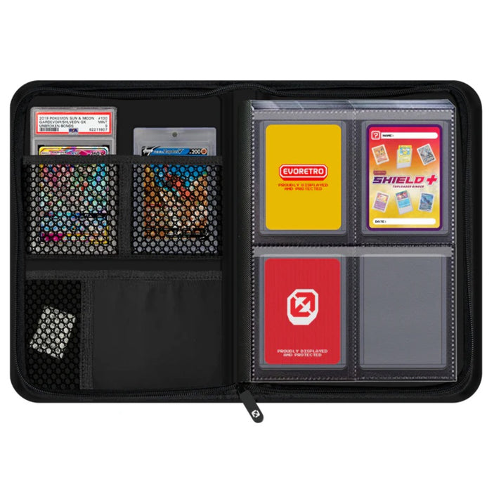 Comic Supplies Evoretro - Shield+ - Compact Toploader Binder - 96 Count - Available April 22nd 2025 - Cardboard Memories Inc.