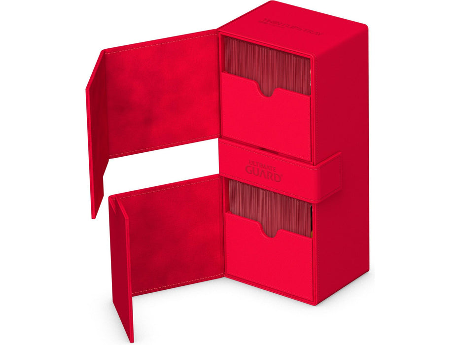 Supplies Ultimate Guard - Twin Flip N Tray Deck Case - Monocolor Red - 266+ - Cardboard Memories Inc.