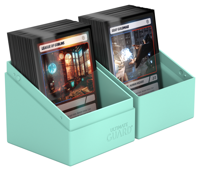 Supplies Ultimate Guard - Boulder Deck Case - Pastel Solid - Mint Green - 100 - Cardboard Memories Inc.