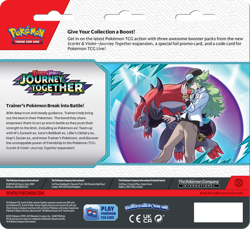 Trading Card Games Pokémon - Scarlet and Violet - Journey Together - 3 Pack Blister - Yanmega - Cardboard Memories Inc.