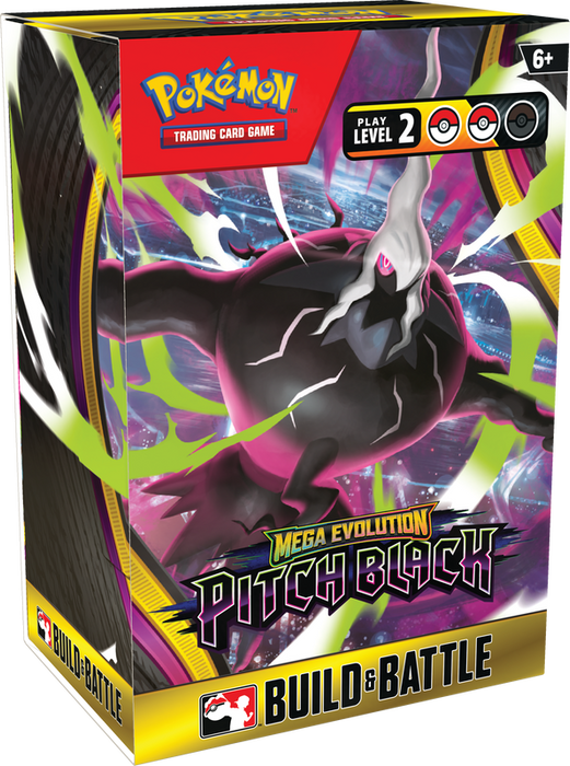Trading Card Games Pokémon - Mega Evolution - Pitch Black - Build and Battle Box - Pre-Order July 31st 2026 - Cardboard Memories Inc.