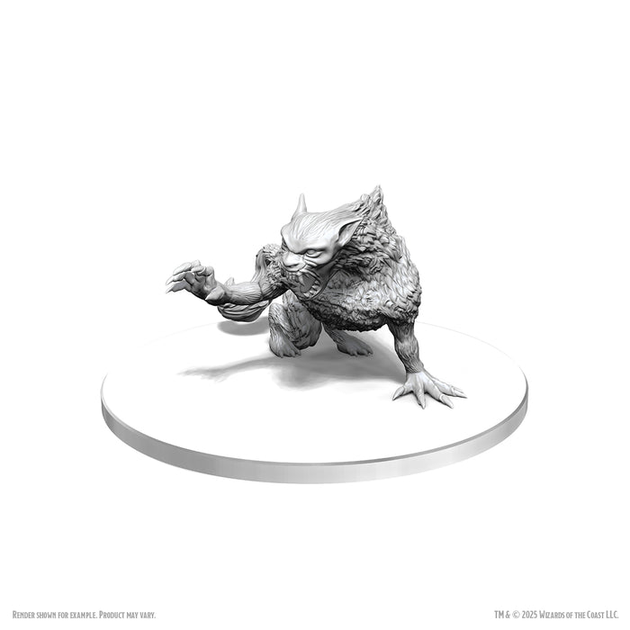 Role Playing Games Wizkids - Dungeons and Dragons - Unpainted Miniature - Nolzur’s Marvelous Miniatures - Barghest - 90781 - Cardboard Memories Inc.