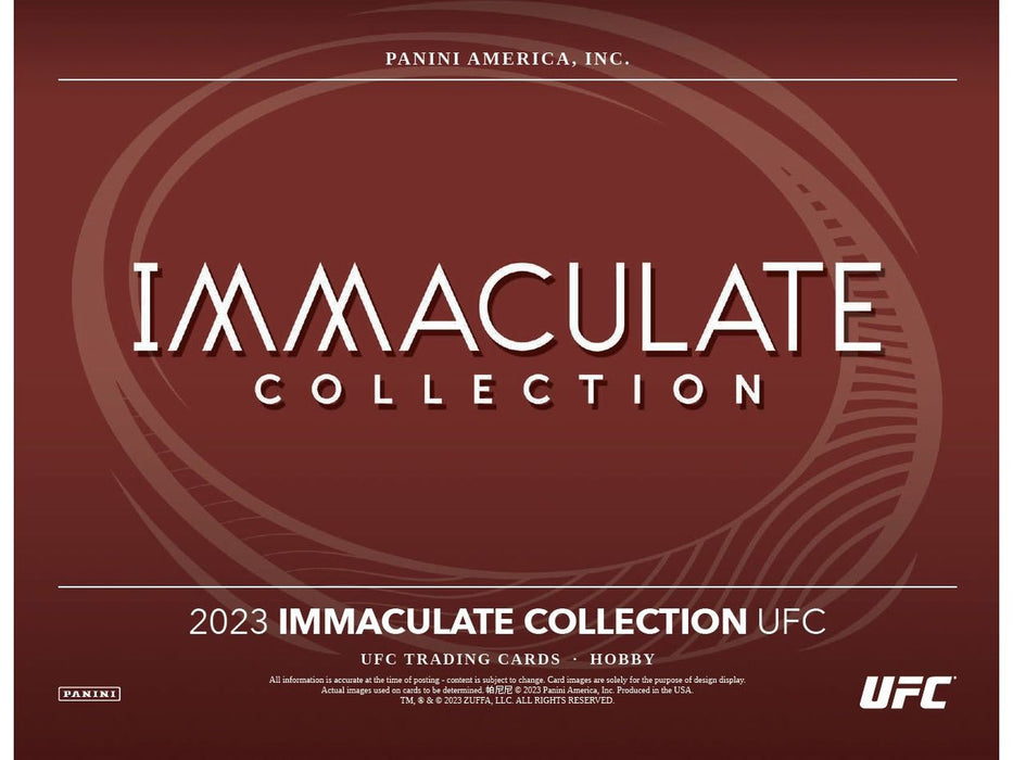 Sports Cards Panini - 2023 - UFC - Immaculate Collection - Hobby Box - Cardboard Memories Inc.