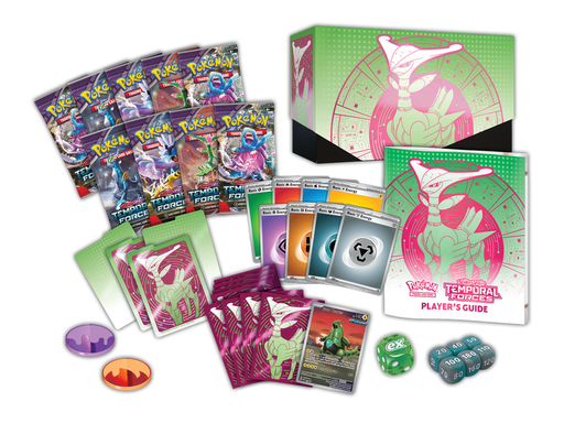 Trading Card Games Pokemon - Scarlet and Violet - Temporal Forces - Elite Trainer Box - Iron Leaves EX - Cardboard Memories Inc.