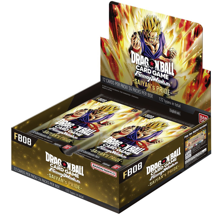 collectible card game Bandai - Dragon Ball Super - Fusion World - FD08 - Saiyans Pride - Booster Box - Pre-Order December 12th 2025 - Cardboard Memories Inc.