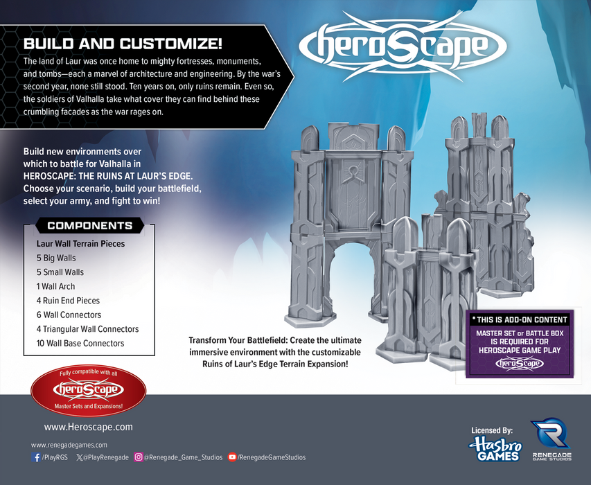 Collectible Miniature Games Renegade Game Studios - Heroscape - The Ruins at Laurs Edge - Terrain Expansion - Cardboard Memories Inc.