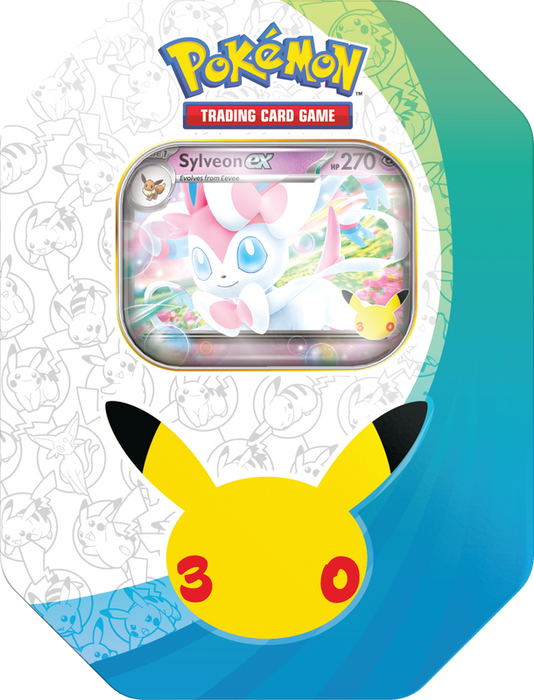 Trading Card Games Pokemon - 2026 - 30th Celebration - EX Sylveon Tin - Pre-Order December 4th 2026 - Cardboard Memories Inc.