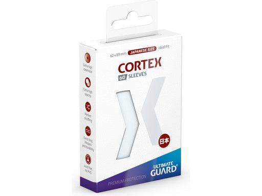 Supplies Ultimate Guard - Cortex Sleeves - Japanese Size - Glossy - Transparent - 60 Count - Cardboard Memories Inc.