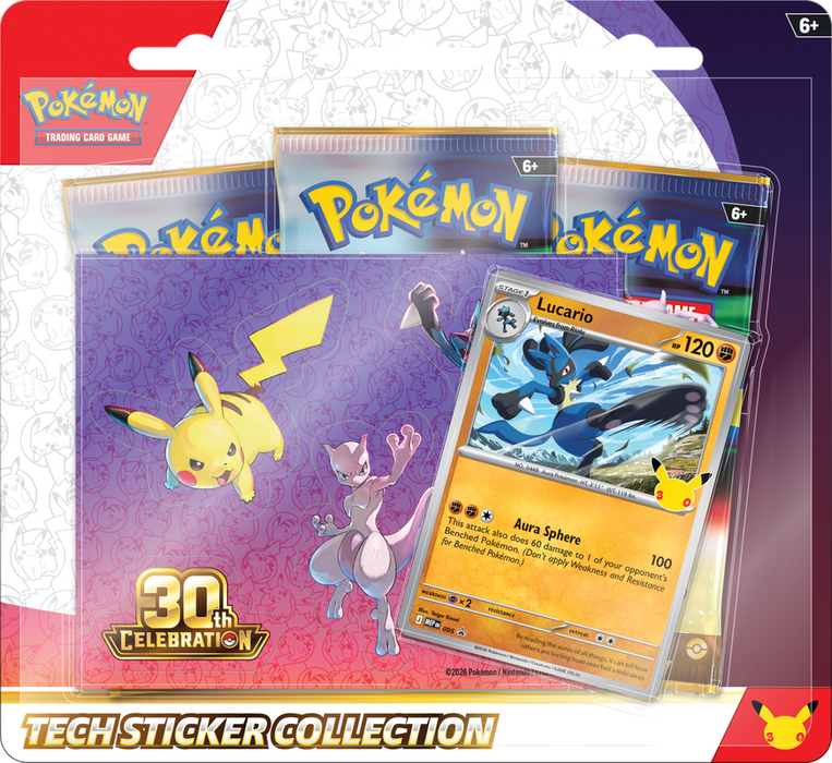 Trading Card Games Pokemon - 2026 - 30th Celebration - Tech Sticker Collection - Lucario - Cardboard Memories Inc.