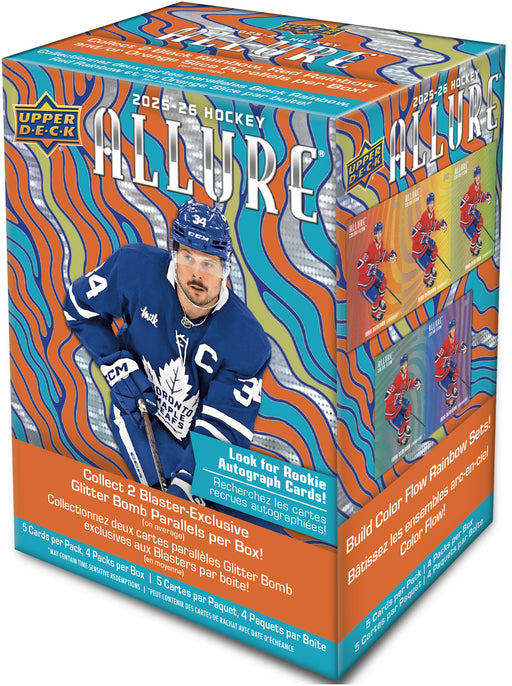 Sports Cards Upper Deck - 2025-26 - Hockey - Allure - Blaster Box - Pre-Order January 14th 2026 - Cardboard Memories Inc.