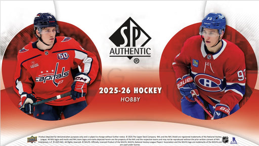 Sports Cards Upper Deck - 2025-26 - Hockey - SP Authentic - Hobby Box - Pre-Order June 24th 2026 - Cardboard Memories Inc.