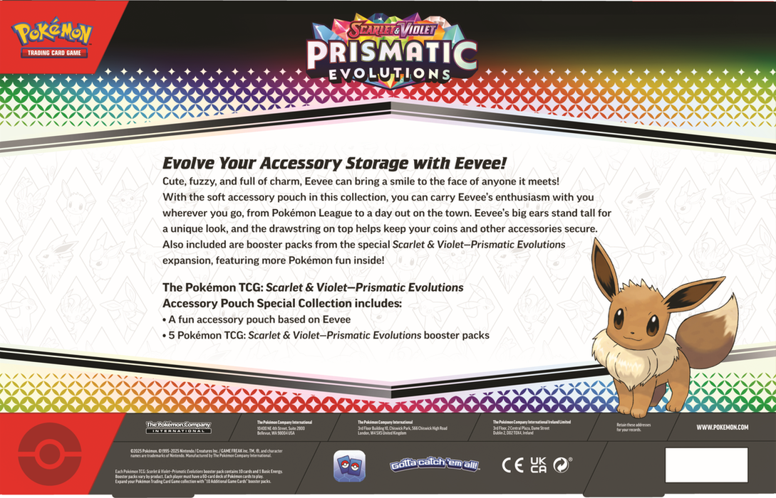 Trading Card Games Pokemon - Scarlet and Violet - Prismatic Evolutions - Pouch Special Collection - Cardboard Memories Inc.