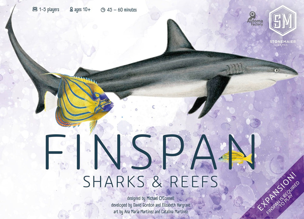 Board Games Stonemaier Games - Finspan - Sharks and Reefs Expansion - Pre-Order June 12th 2026 - Cardboard Memories Inc.