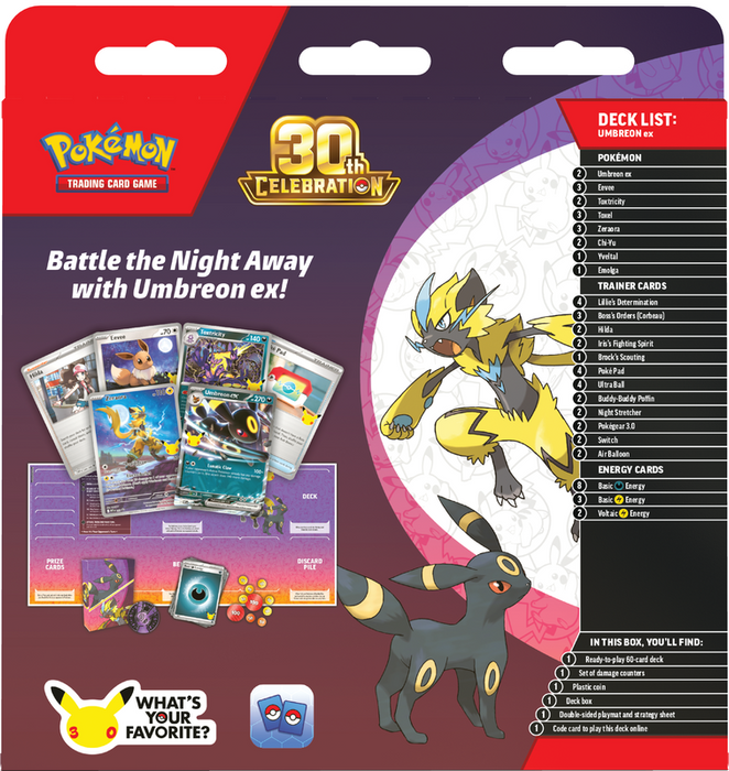 Trading Card Games Pokemon - 2026 - 30th Celebration - Umbreon EX Battle Deck - Cardboard Memories Inc.