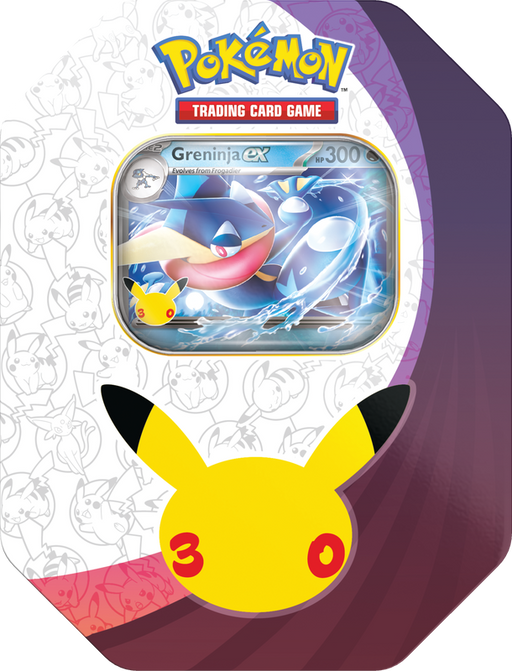 Trading Card Games Pokemon - 2026 - 30th Celebration - EX Greninja Tin - Pre-Order December 4th 2026 - Cardboard Memories Inc.