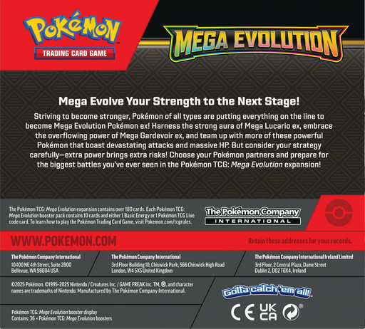 Trading Card Games Pokémon - Mega Evolution - Booster Box - NO BOX TOPPER - Cardboard Memories Inc.