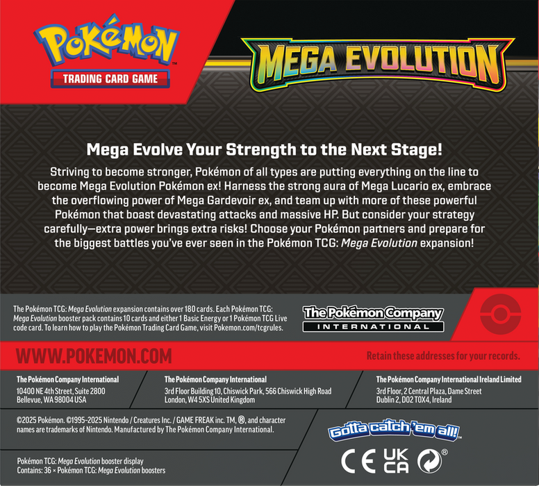 Trading Card Games Pokémon - Mega Evolution - Booster Box - NO BOX TOPPER - Cardboard Memories Inc.