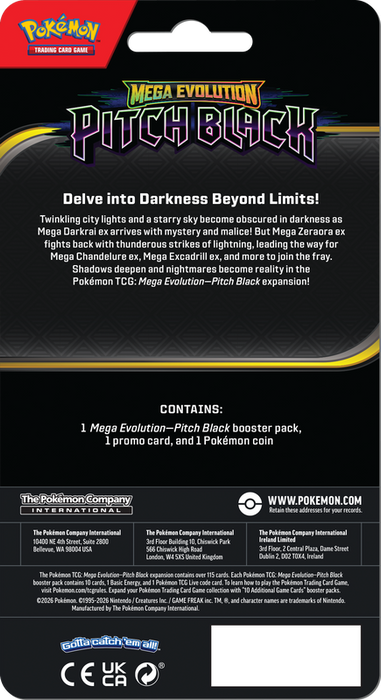 Trading Card Games Pokémon - Mega Evolution - Pitch Black - Checklane Blister - Slowpoke - Pre-Order July 17th 2026 - Cardboard Memories Inc.