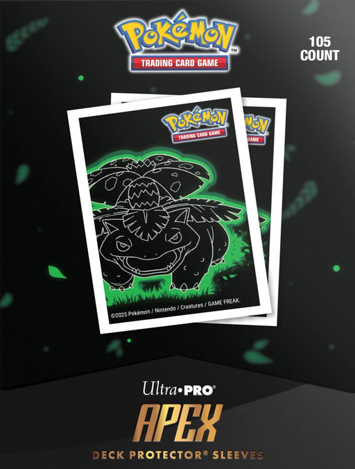 Supplies Ultra Pro - Pokemon - APEX - Deck Protector Sleeves - Neon Kanto - Venusaur - 105 Count - Available November 15th 2025 - Cardboard Memories Inc.