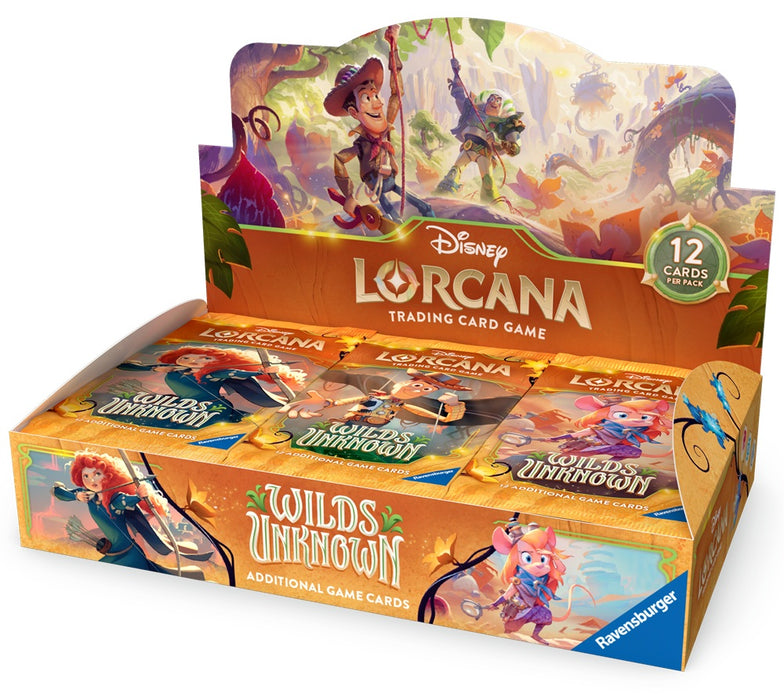 Supplies Disney - Lorcana - Wilds Unknown - Booster Box - Cardboard Memories Inc.