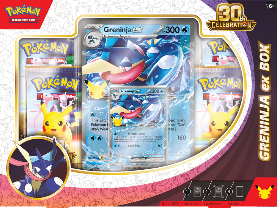 Trading Card Games Pokemon - 2026 - 30th Celebration - Greninja EX Box - Cardboard Memories Inc.