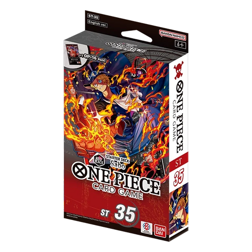 collectible card game Bandai - One Piece Card Game - ST35 - Sabo - Red/Black Starter Deck - Cardboard Memories Inc.