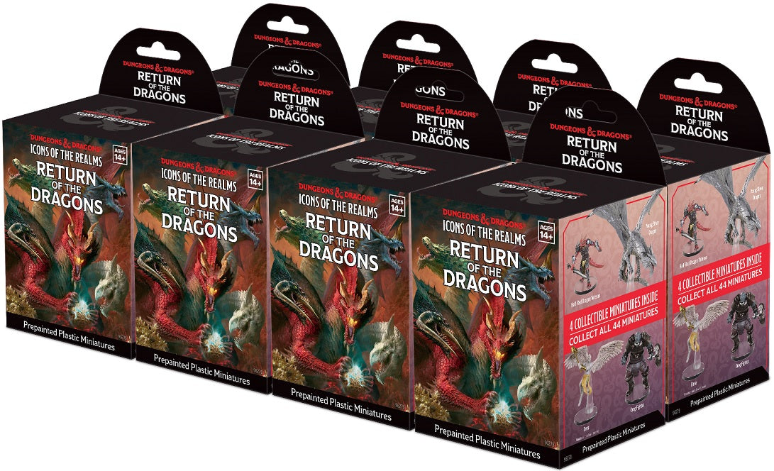 Role Playing Games Wizards of the Coast - Dungeons and Dragons - Icons of the Realms - Return of the Dragons - Booster Brick - Cardboard Memories Inc.