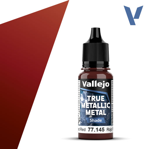 Paints and Paint Accessories Acrylicos Vallejo - True Metallic Metal - Shade - Forged Red - 77 145 - Cardboard Memories Inc.