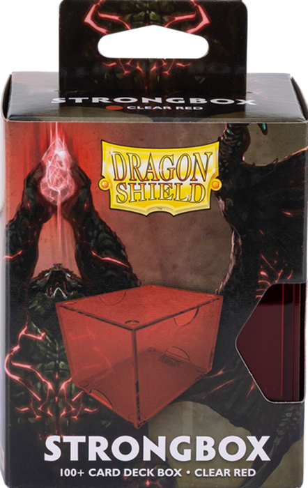 Supplies Arcane Tinmen - Dragon Shield - Deck Box - 100+ - Strongbox - Clear Red - Cardboard Memories Inc.