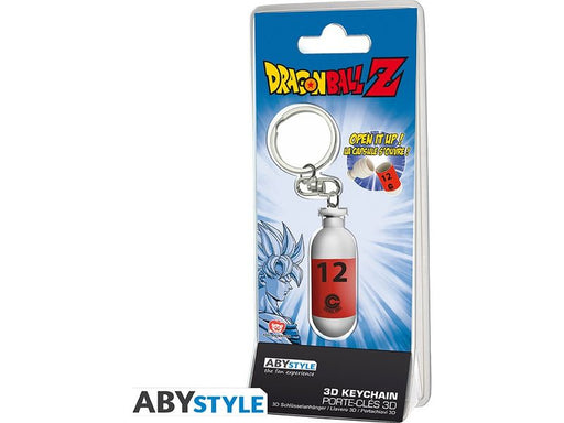 Action Figures and Toys ABYstyle - Dragon Ball Z - 3D Keychain - Capsule Corp Red - Cardboard Memories Inc.