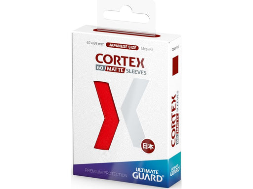 Supplies Ultimate Guard - Cortex Sleeves - Japanese - Matte - Red - 60 Count - Cardboard Memories Inc.