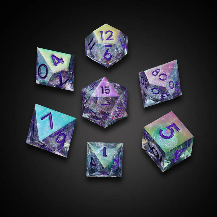 Merchant Guild House - Dice - Nebulynx - Iridescent Liquid Core - Cardboard Memories Inc.