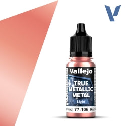 Acrylicos Vallejo - True Metallic Metal - Light - Ruby Red - 77 106