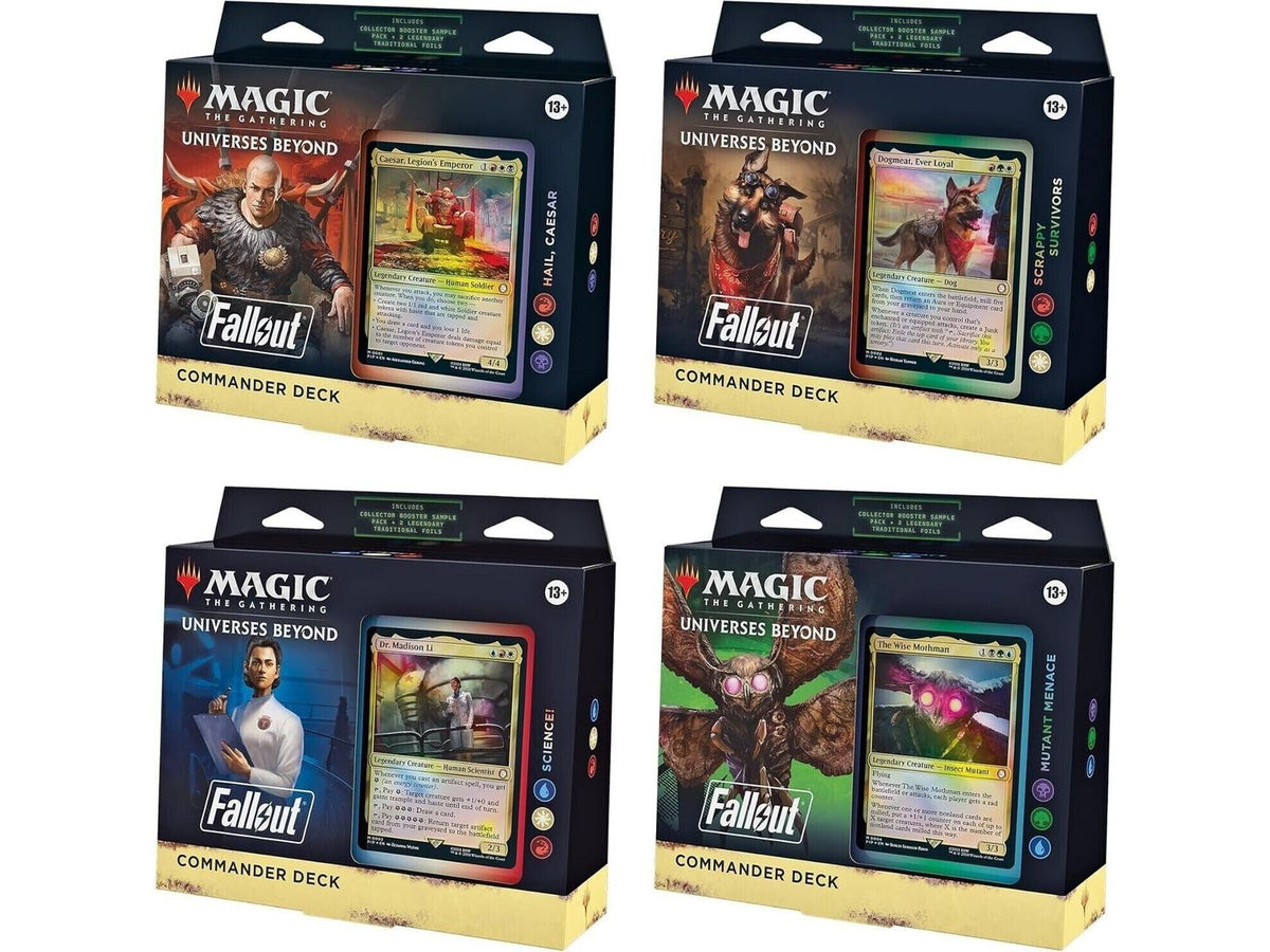 Magic the Gathering - Fallout - Commander Deck - Set Of 4 — Cardboard ...