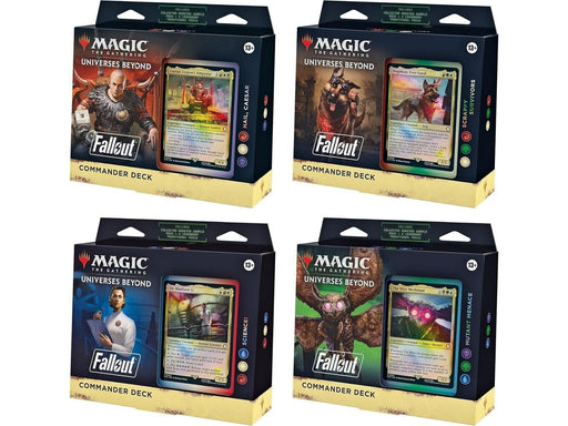 Trading Card Games Magic the Gathering - Fallout - Commander Deck - Set Of 4 - Cardboard Memories Inc.