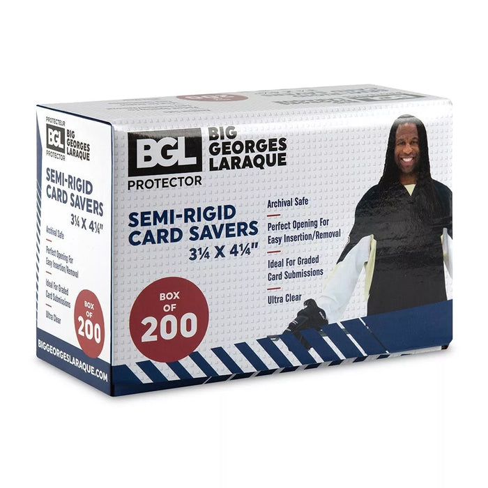 Supplies BGL - Grading Semi-Rigid Trading Card Savers - Box of 200 - Cardboard Memories Inc.