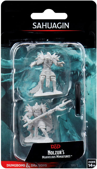 Role Playing Games Wizkids - Dungeons and Dragons - Unpainted Miniature - Nolzurs Marvellous Miniatures - Sahuagin - 90073 - Cardboard Memories Inc.