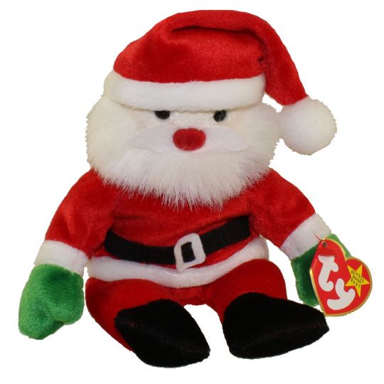 Plush TY Beanie Baby - Santa the Santa - Cardboard Memories Inc.