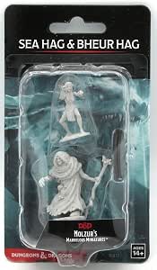 Role Playing Games Wizkids - Dungeons and Dragons - Unpainted Miniature - Nolzurs Marvellous Miniatures - Sea Hag and Bhehur - 90072 - Cardboard Memories Inc.