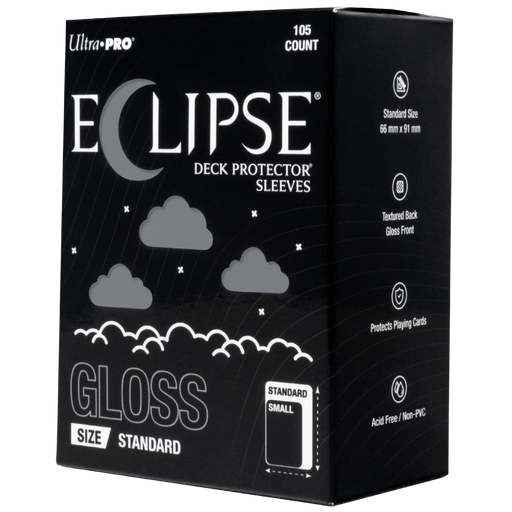 Supplies Ultra Pro - Eclipse Gloss Deck Protectors - Standard Size - 105 Count Smoke Gray - Cardboard Memories Inc.