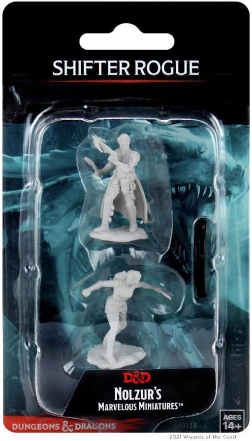 Role Playing Games Wizkids - Dungeons and Dragons - Unpainted Miniature - Nolzurs Marvellous Miniatures - Shifter Female Rogue - 90148 - Cardboard Memories Inc.