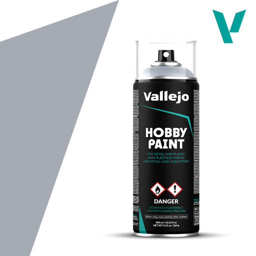 Paints and Paint Accessories Acrylicos Vallejo - Paint Spray - Silver - 28 021 - Cardboard Memories Inc.