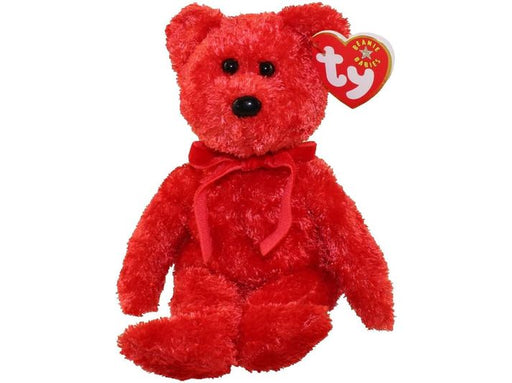 Plush TY Beanie Baby - Sizzle the Bear - Cardboard Memories Inc.