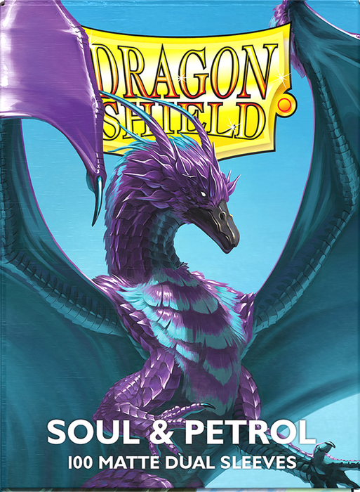 Arcane Tinmen - Dragon Shield Dual Sleeves - Standard Size - Matte - Soul and Petrol - Package of 100